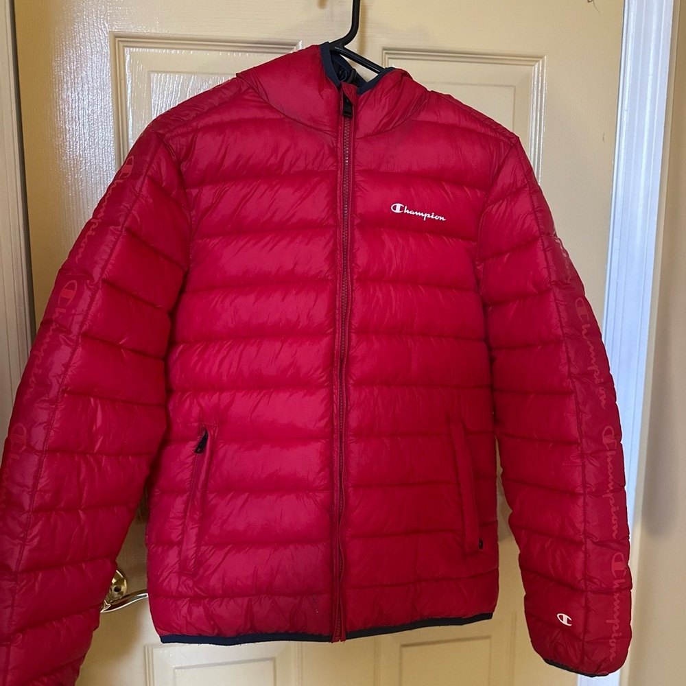 Champion Red Puffer Jacket